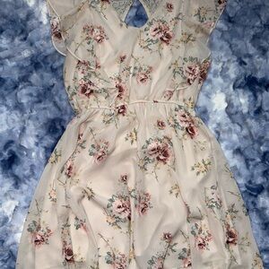 Maurices Floral Dress in Cream and Pink